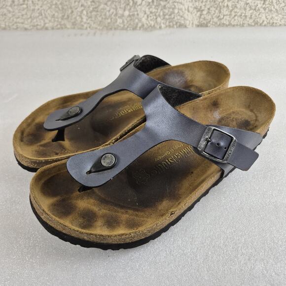 Birkenstock Gizeh Sandals Shoes 42 M 9/ W 11 Gray Briko Flor Thong Slip On Flats - Picture 3 of 8